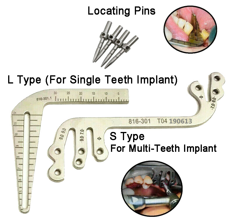****Dental Gauge Implant Surgical Drilling Guide Locator Parallel Depth Pin 6Pcs/Set