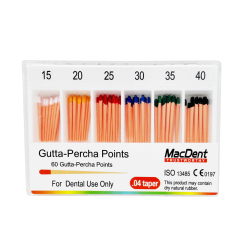 *MacDent 0.04 Taper Dental Gutta Percha Points