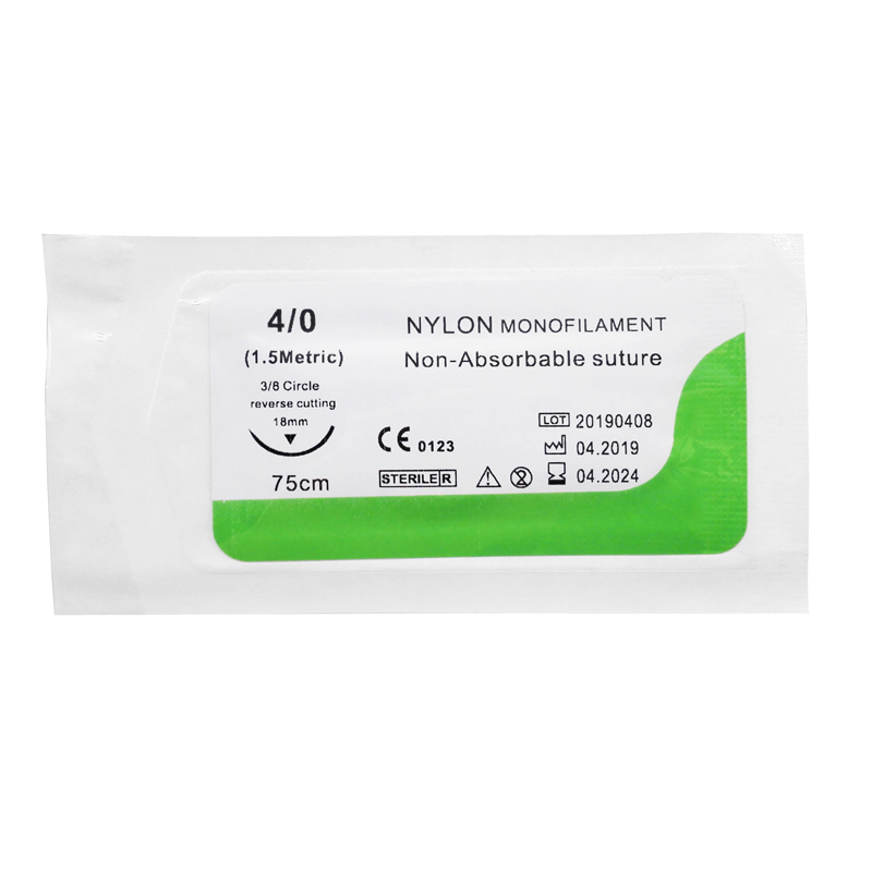 **Dental Nonabsorbable Surgical Suture 3/0 4/0 75cm Nylon Monofilament Synthetic