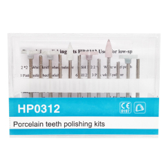 *Dental Porcelain Diamond Burs Teeth Polishing Kit HP0312 for Low Speed Handpiece