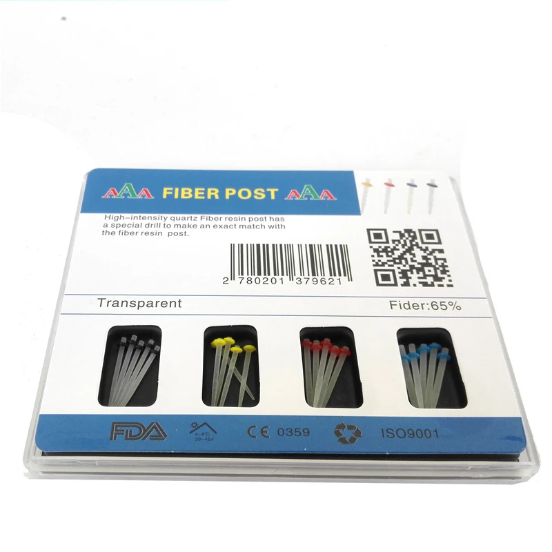 ***NEW Dental AAA High-intensity Fiber Post Glass Quartz Screw Straight + 4 Drills