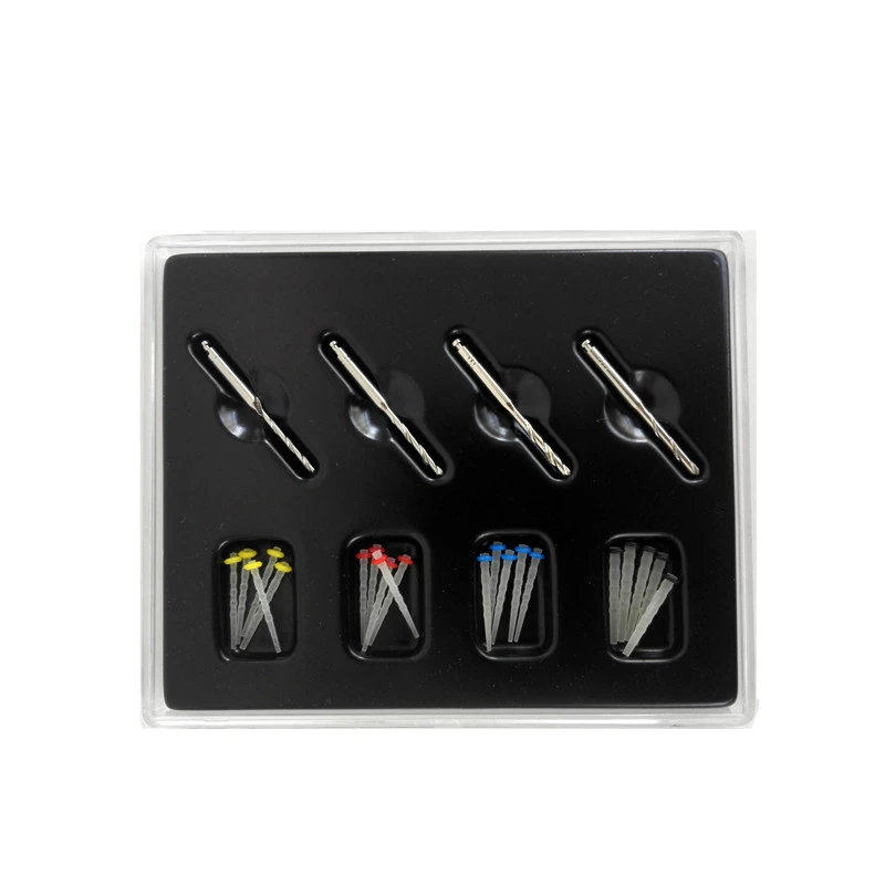 ***NEW Dental AAA High-intensity Fiber Post Glass Quartz Screw Straight + 4 Drills