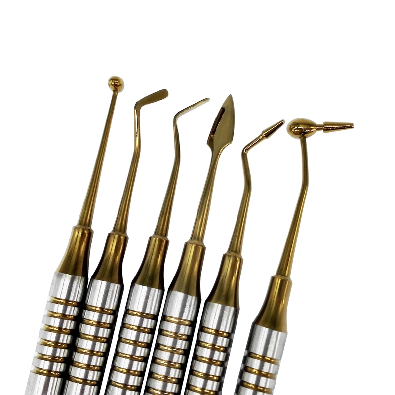 *Dental Composite Resin Filling Spatula Titanium plated Head