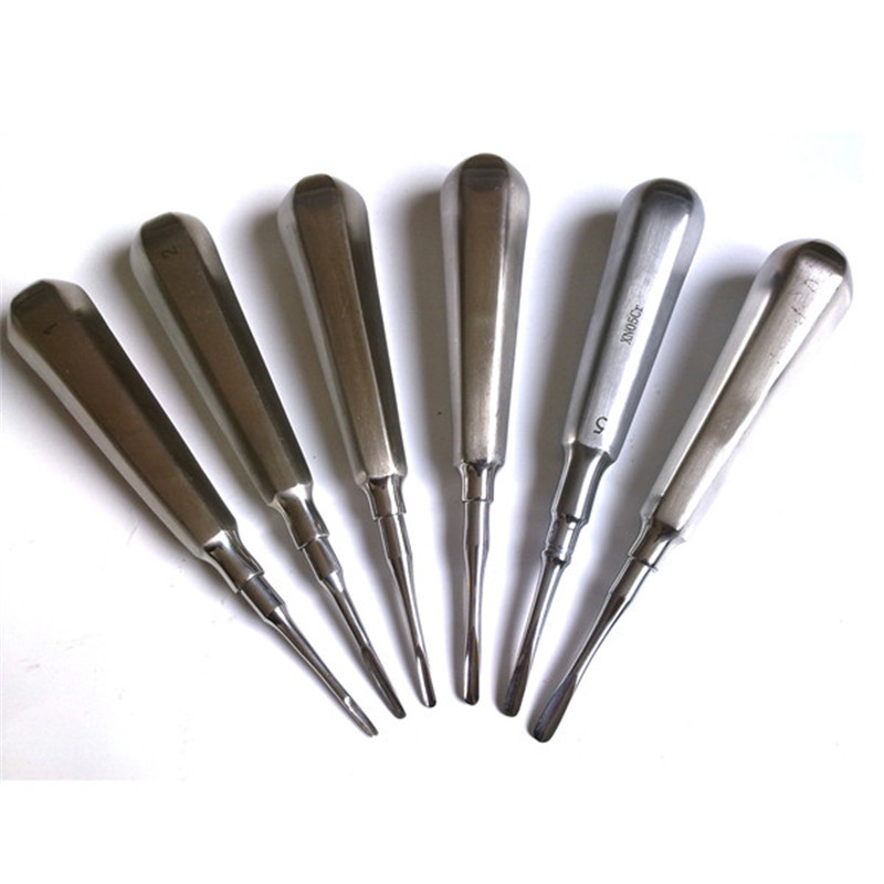 **6Pcs/Kit Dental Straight Surgery Extracting Extraction Apical Root Tip Elevator