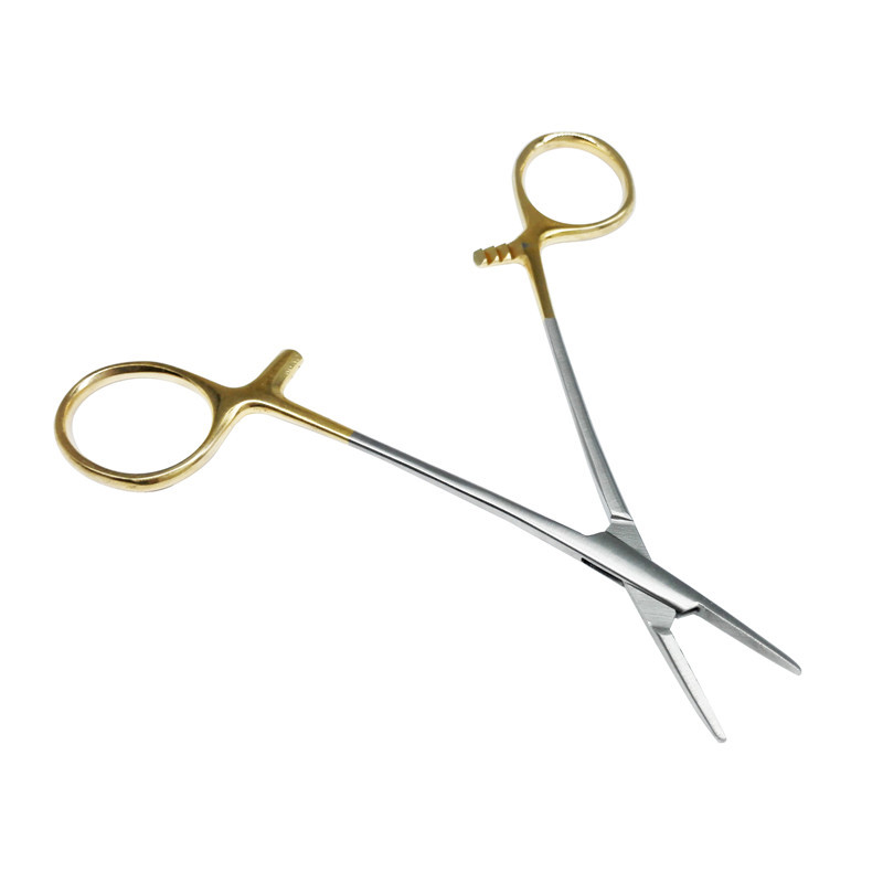 **NeedleLocking Needle Holder Forceps Gold Holder Forceps Gold 13cm