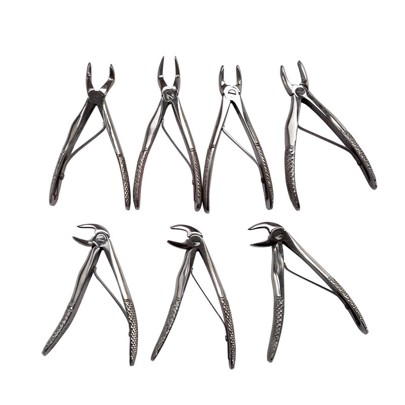 ****Dental Children Tooth Extraction Forceps Stainless Steel Set of 7 Pcs/Set