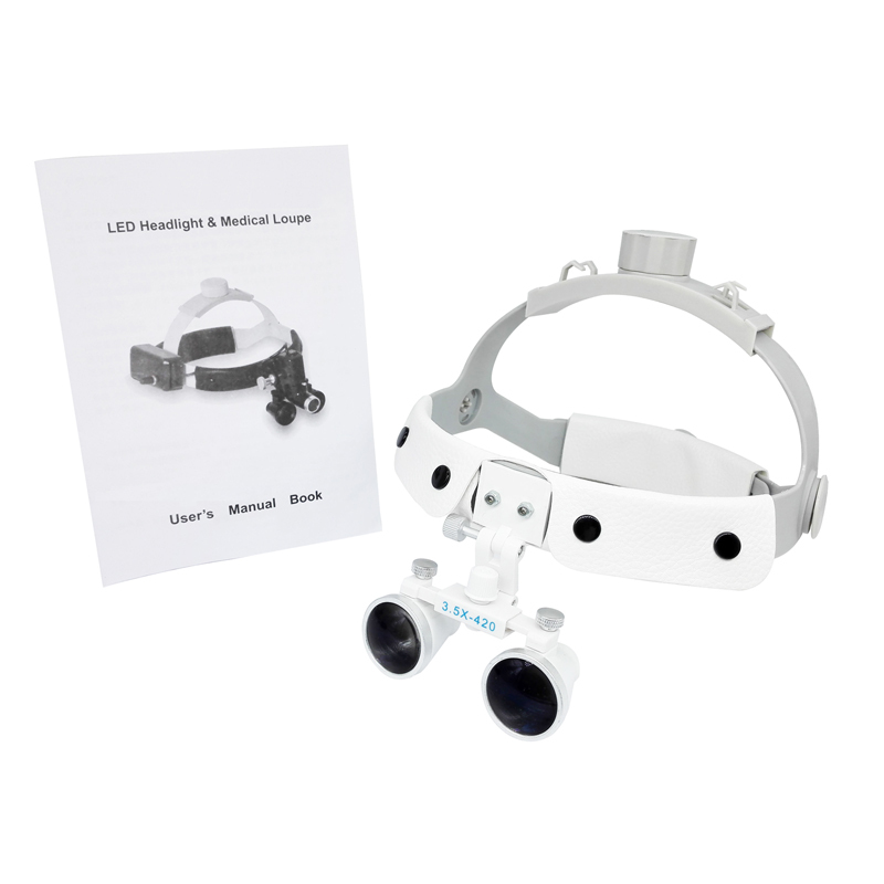 ****Dental Loupes Surgical Binocular Glass Medical Magnifier 3.5×420 & LED Head Light