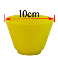 **1 Pc Dental Lab Flexible mixing Bowl Flexible Rubber Mixing Bowl Yellow 10cm