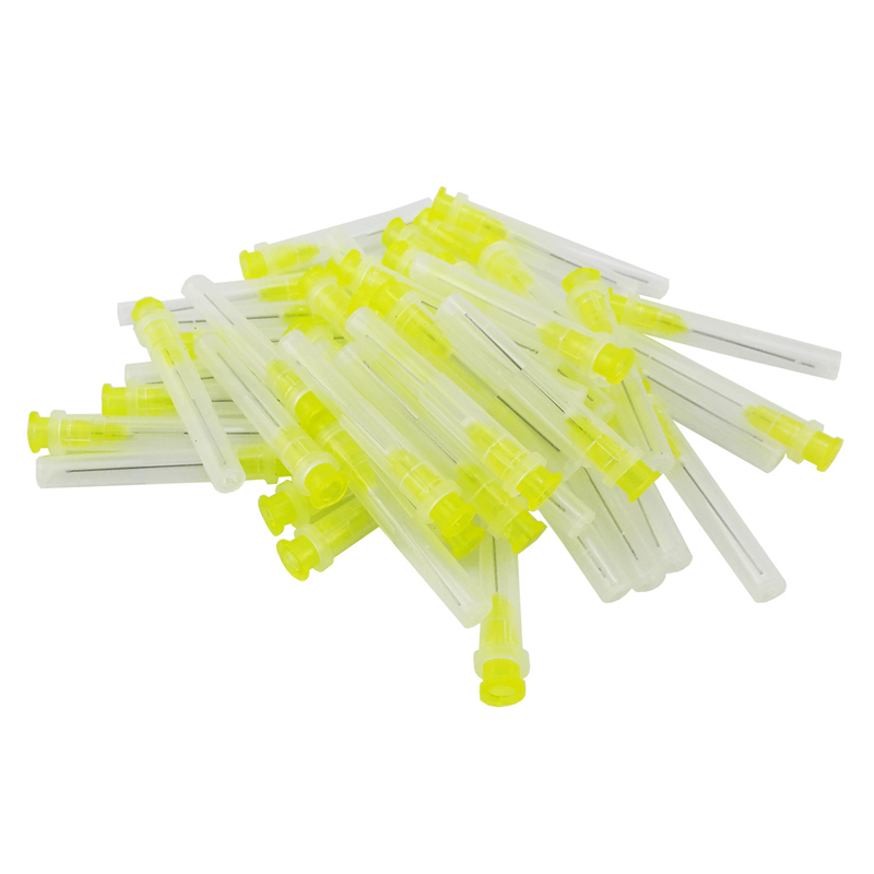 Dental Irrigation Needle Disposable Syringe Tips 25G/27G/30G Side Vent 50Pcs/Bag