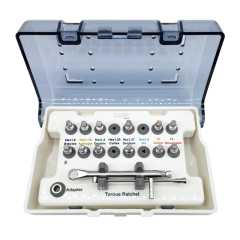 `DMX DENTAL Implant Torque Wrench Ratchet 10-70NCM with 12 Drivers & Wrench Kits Box
