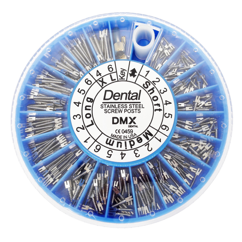 ***DMX Dental Screw Post Kit Stainless Steel 120/240 Pieces +2 Key Wrench Tool