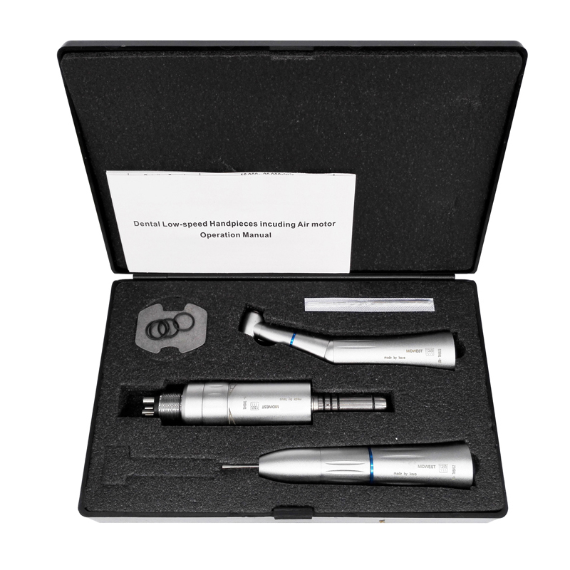 **Dental Inner Water Spray Straight Contra Angle Air Motor Low Speed Handpieces Set fits KAVO