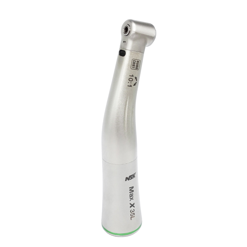 Ti-Max X35L 10:1 Reduction Dental Titanium 60° Twist Fiber Optic Contra Angle Handpiece Fit NSK