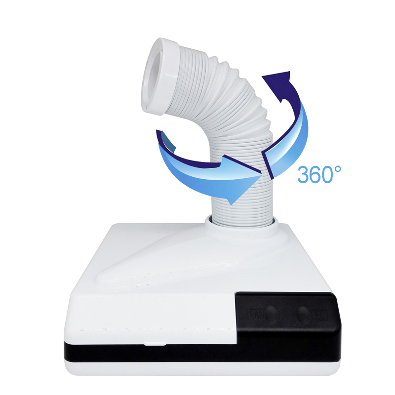 **Portable Nail Dental Lab Desktop Dust Collector Suction Box with 3 LED 60W