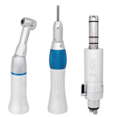 **Dental Low Slow Speed Handpiece Set Push Button Contra Angle Air Motor fit NSK EX-203C 2/4 Holes