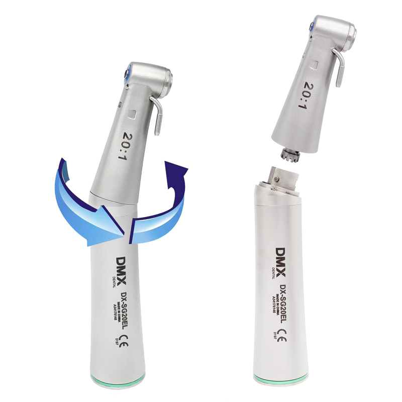 DMX DX-SG20EL 20:1 Reduction Dental E-Generator LED Implant Contra Angle Handpiece