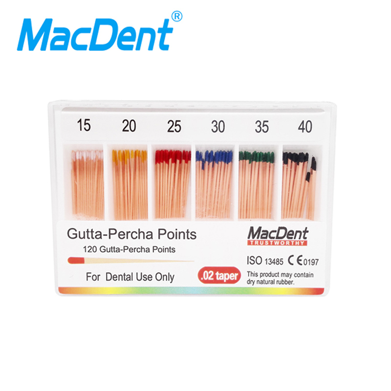 *MacDent 0.02 Taper Dental Gutta Percha Points