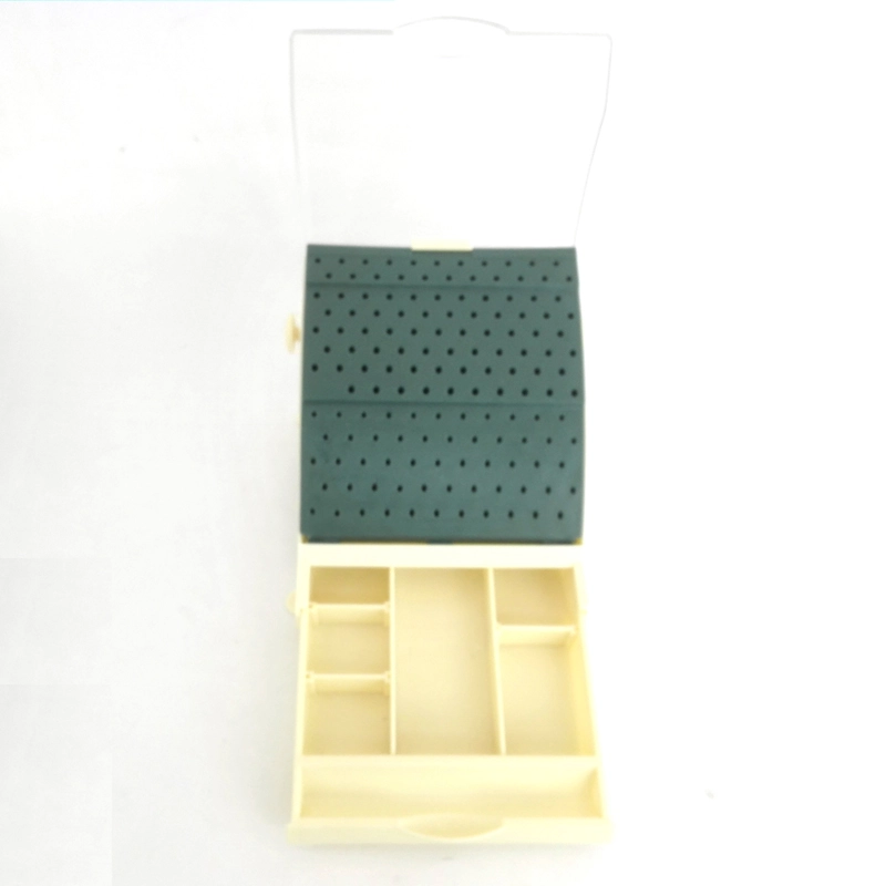 *142 Holes Dental Burs Block Holder Station Sterilizer Case Disinfection Box