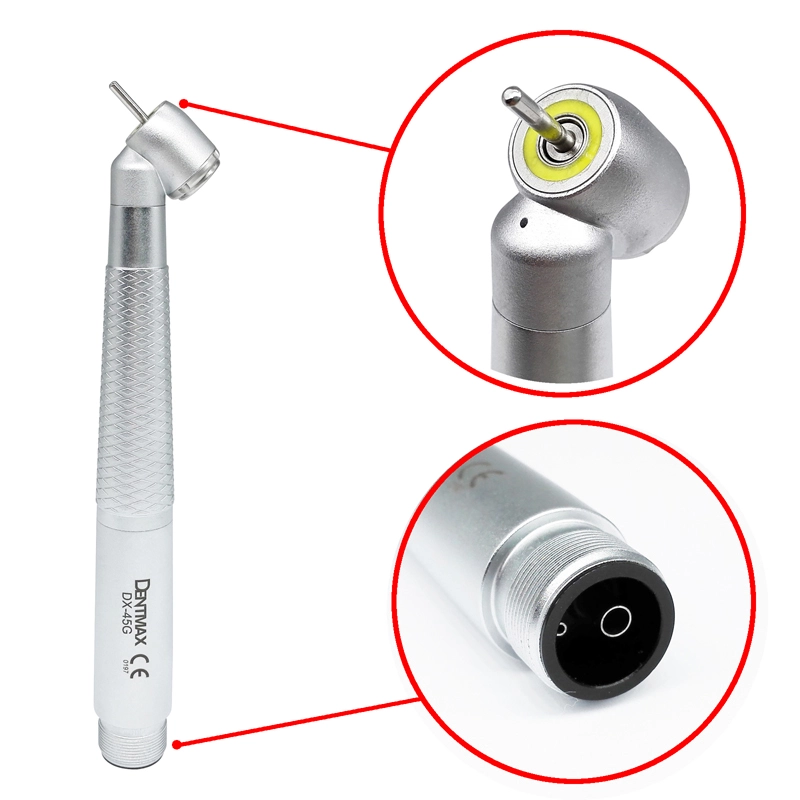 ***DENTMAX DX-45G Dental RING E-Generator LED 45 Degree Angle Surgical High Speed Air Turbine Handpiece B2 / M4