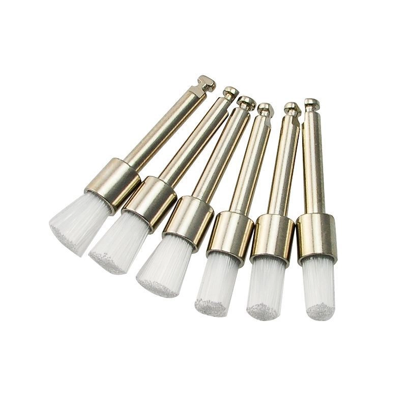 `Dental Disposable Polishing Polisher Prophy Cup Brush Brushes Nylon Latch Flat 100Pcs /Bag