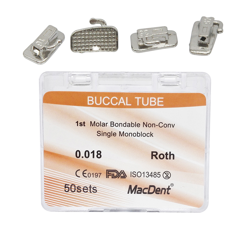 *MacDent Dental Orthodontic Buccal Tube Non-Converable 50 Sets/Box