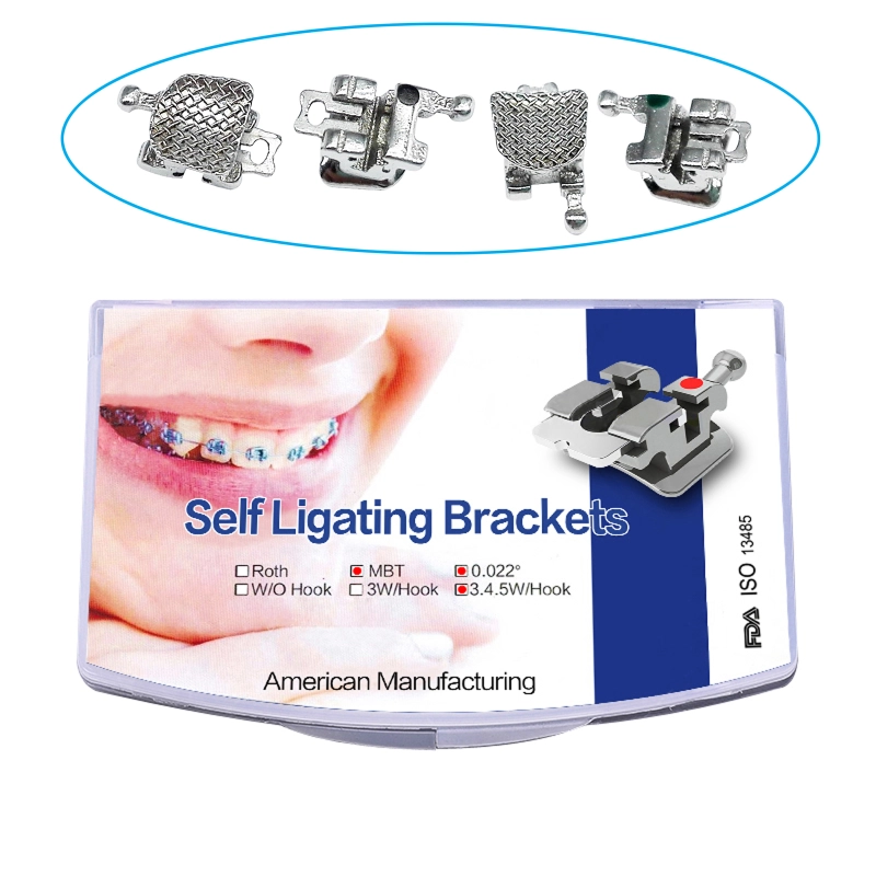 PROB Dental Orthodontic Self-ligating Brackets 5-5 Roth/MBT 0.022 3H/345H