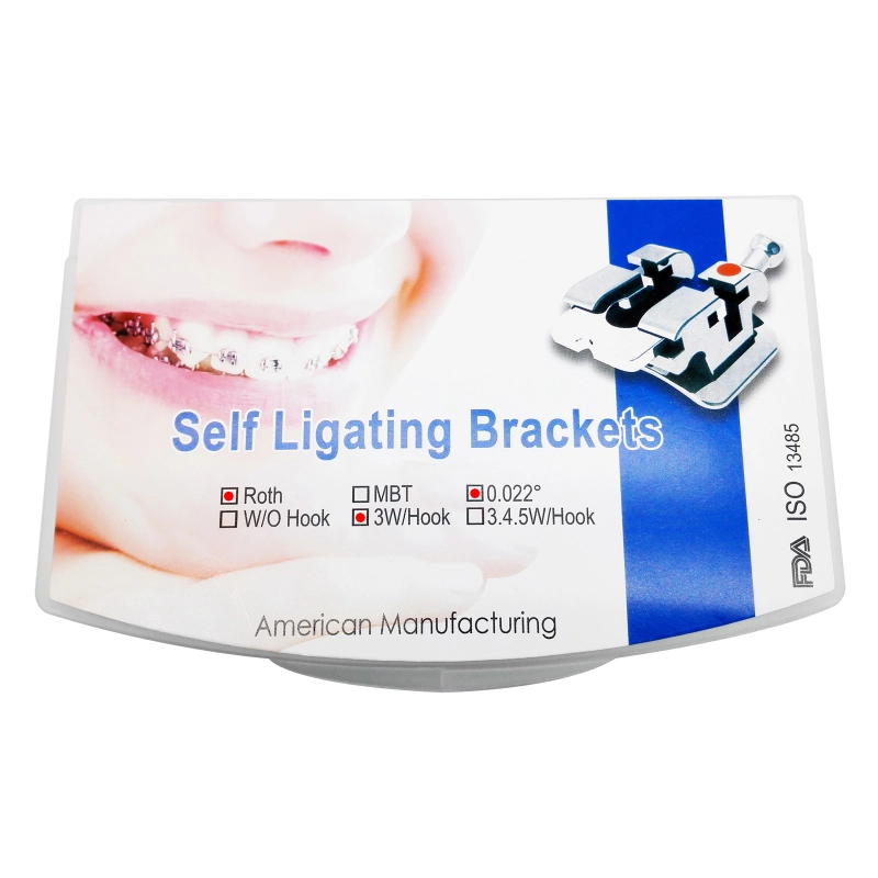 PROB Dental Orthodontic Self-ligating Brackets 5-5 Roth/MBT 0.022 3H/345H