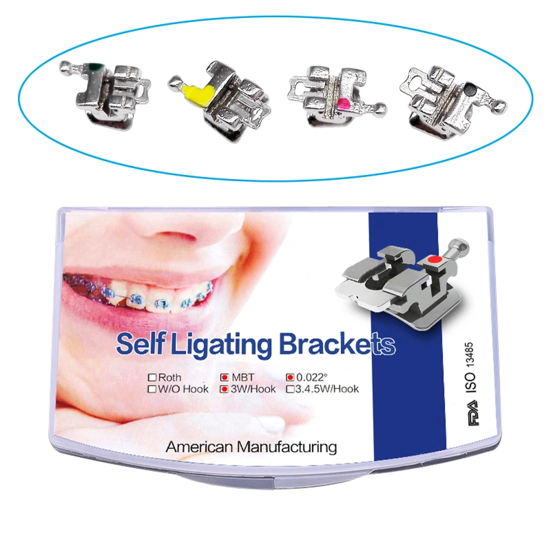 PROB Dental Orthodontic Self-ligating Brackets 5-5 Roth/MBT 0.022 3H/345H