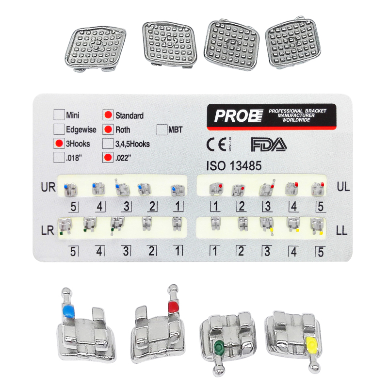 `PROB Dental Orthodontic Metal Brackets ROTH / MBT .022