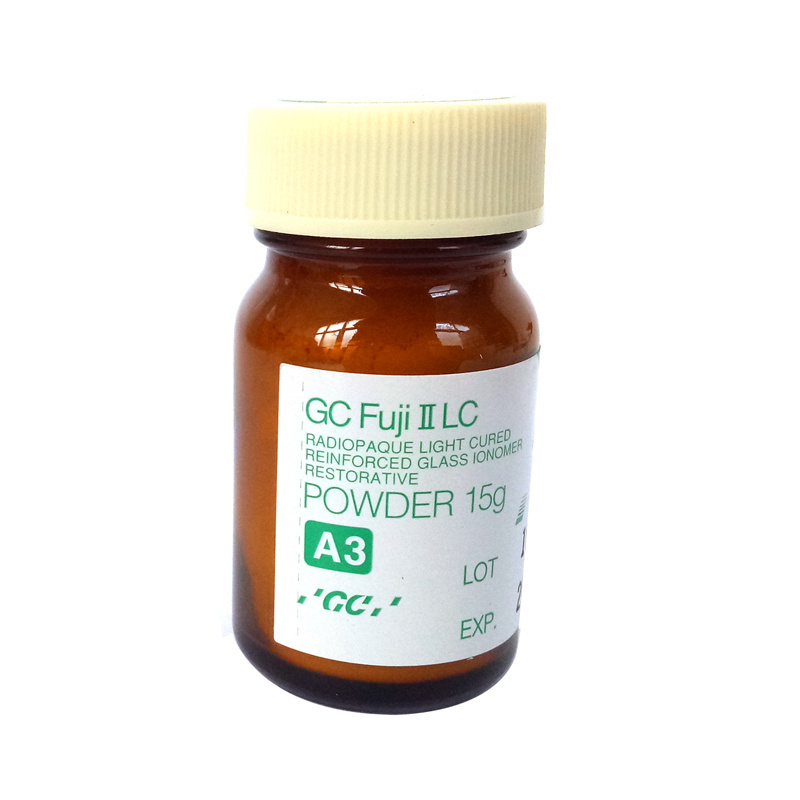 **Expired DENTAL GC FUJI II LC IMPROVED LIGHT-CURE RESIN REINFORCED - 15 GM POWDER A2/A3