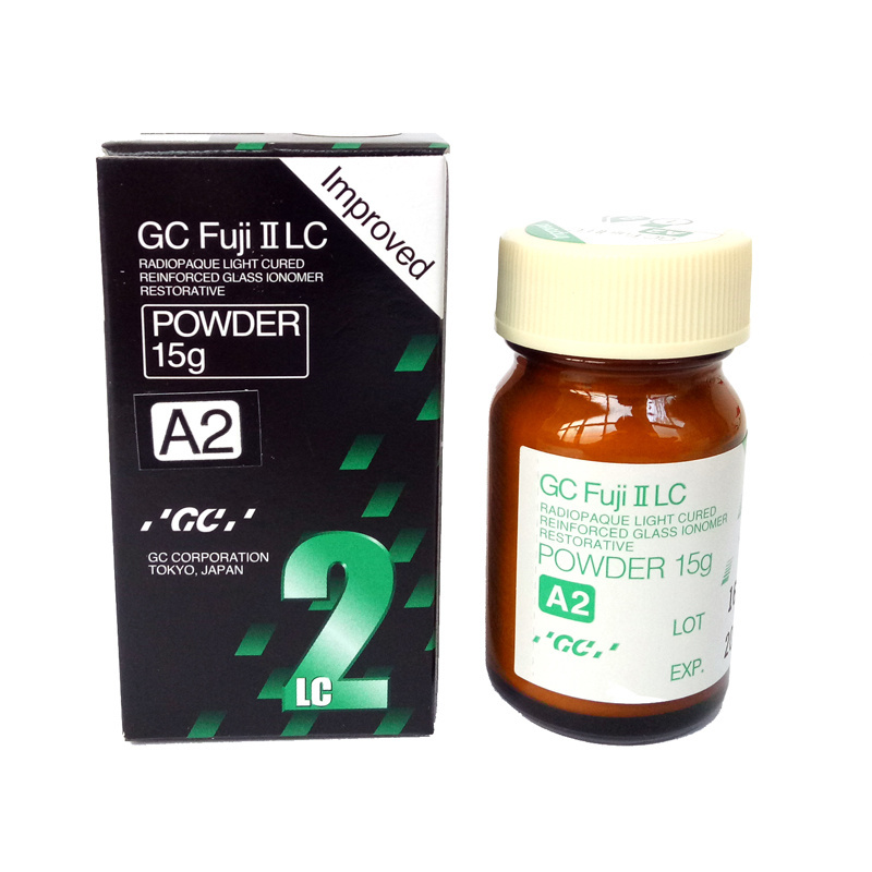 **Expired DENTAL GC FUJI II LC IMPROVED LIGHT-CURE RESIN REINFORCED - 15 GM POWDER A2/A3