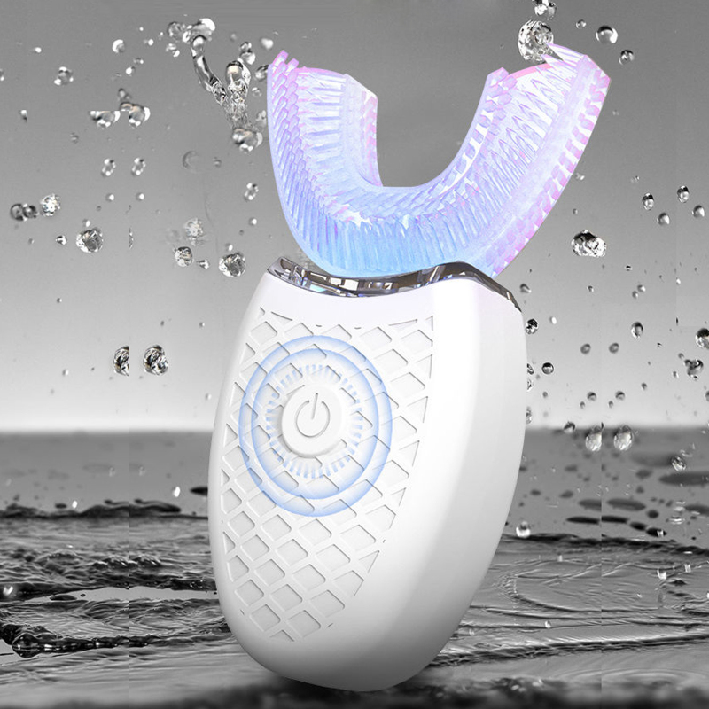 `Dental Automatic Electric Ultrasonic Toothbrush U-Shape 360° Brush Whitening