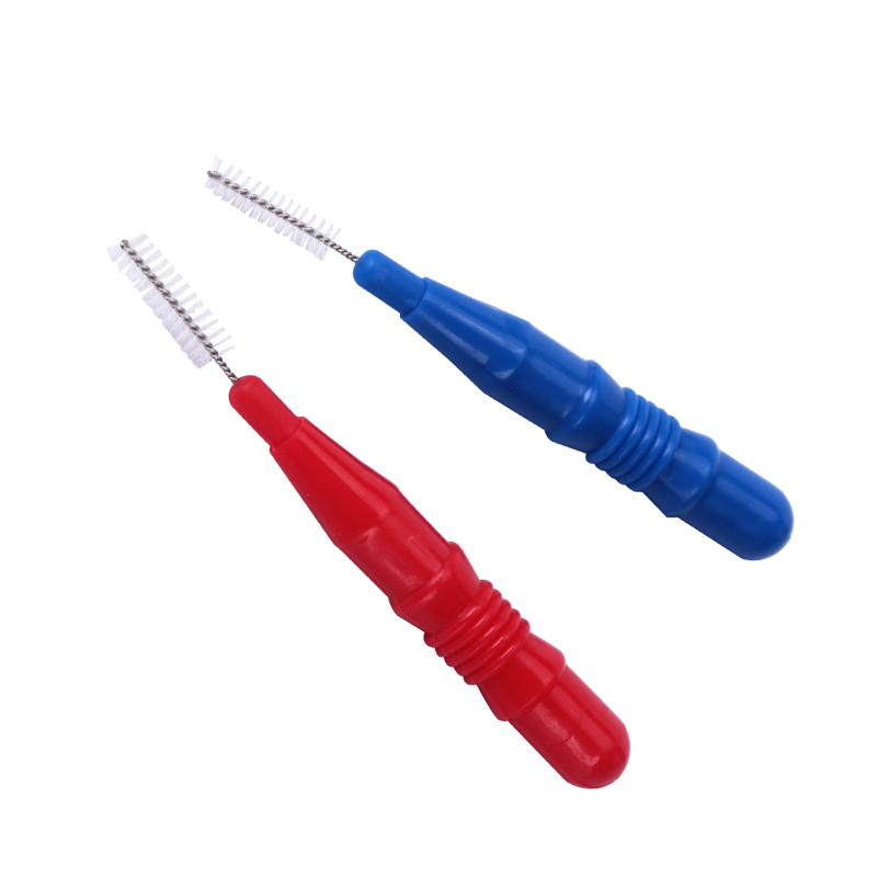 `Dental Plastic Interdental Brush Floss Sticks Tooth Head Oral Hygiene Red/Blue 50 Pcs