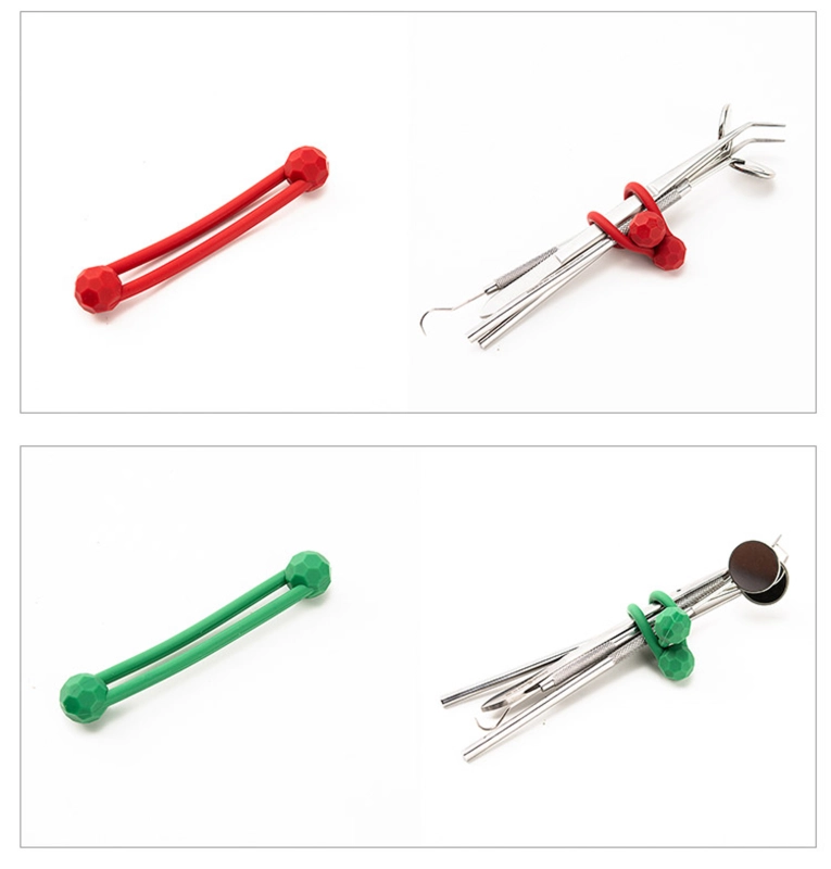 `Dental Instrument Silicone Ties Autoclavable 6Pcs / Pack