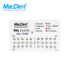 MacDent Dental Orthodontic Brackets Brace Mesh Base Metal FDA