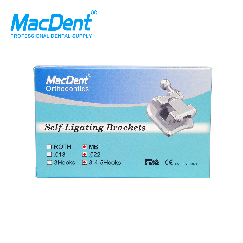 `MacDent Dental Orthodontic Self-Ligating Metal Bracket Mini Roth/MBT.022 345 H