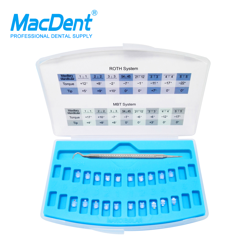 `MacDent Dental Orthodontic Ceramic Self-ligating Brackets & Tool