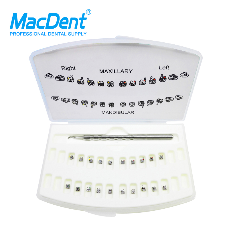 `MacDent Dental Orthodontic Self-ligating Brackets 5-5 Roth/MBT 0.022