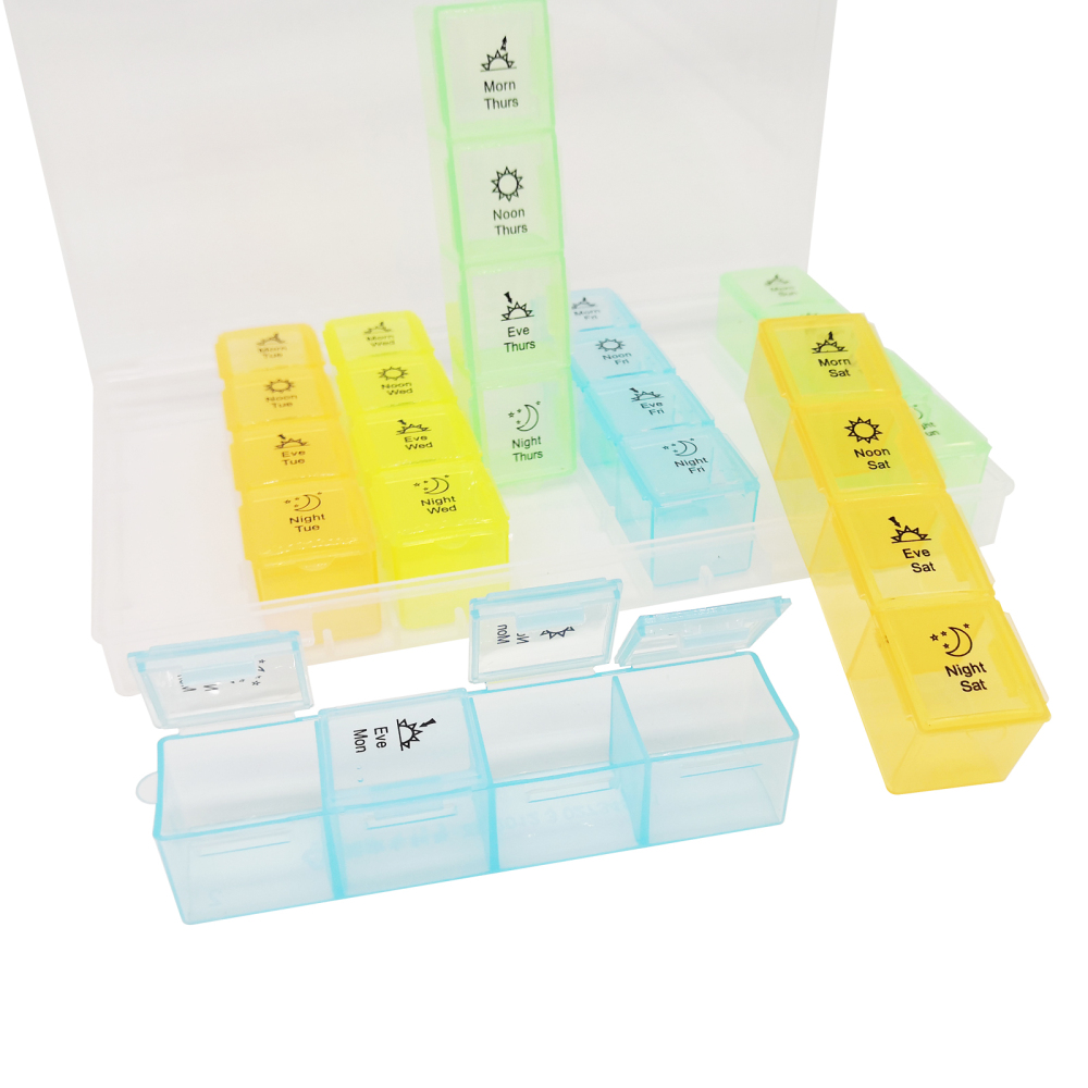 `Dental 7 Day Pill Box Organizer Weekly Medicine Vitamins Storage Container Travel Case