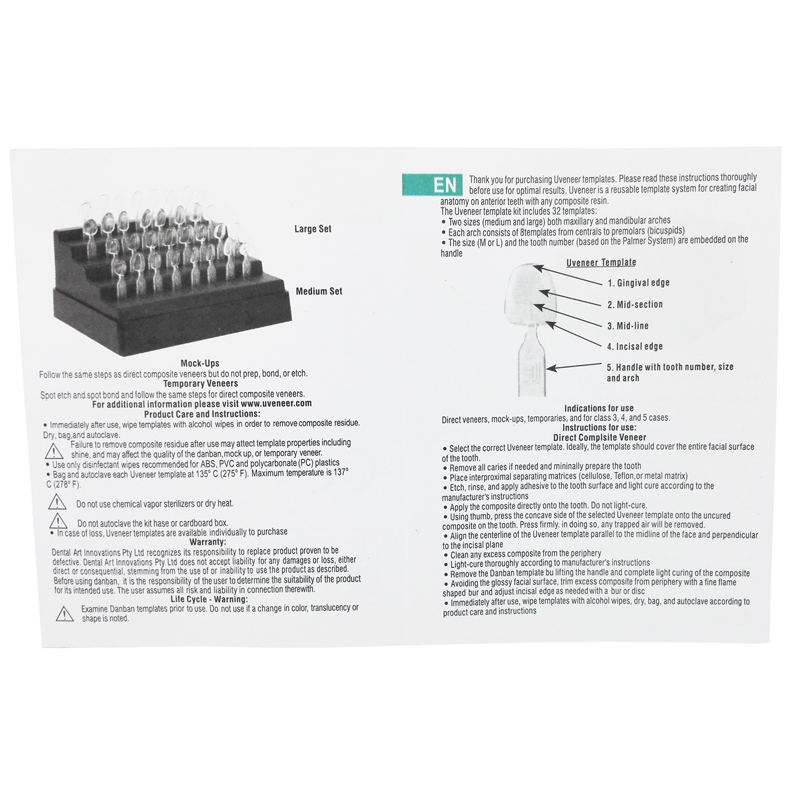 Denta Resinl Veneers Mould Quick Forming Teeth Veneer For Anterior Teeth