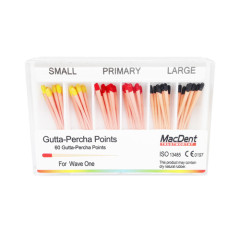 *MacDent Dental Obturation Wave One Gutta Percha Points Endo Root Canal Small Primary Large Gift