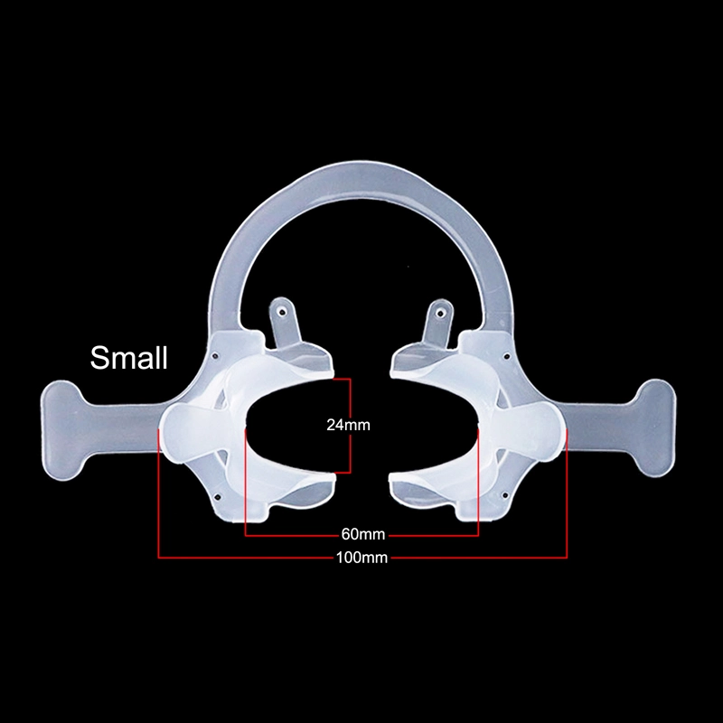 Black C-Shape Dental Cheek Retractor With Handle - For Orthodontic Procedures & Intraoral Work