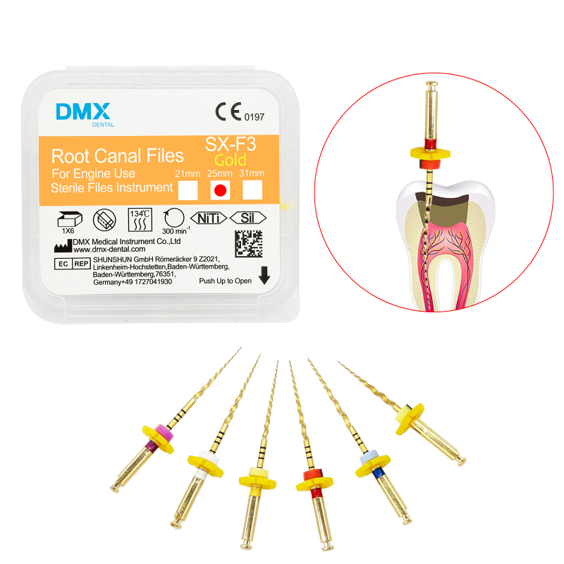 `DMX-Dental Dental Endodontic Gold Taper NITI Rotary Root Canal Engine Files