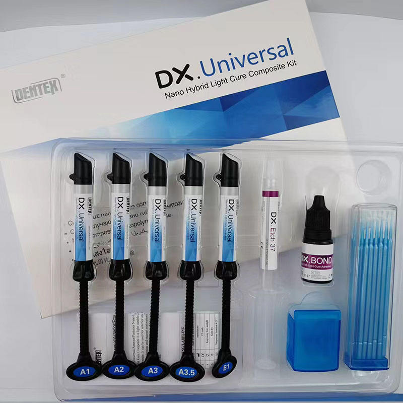 `DX.Universal Dental Light Cure Composite Resin Kit Shade Etching Gel