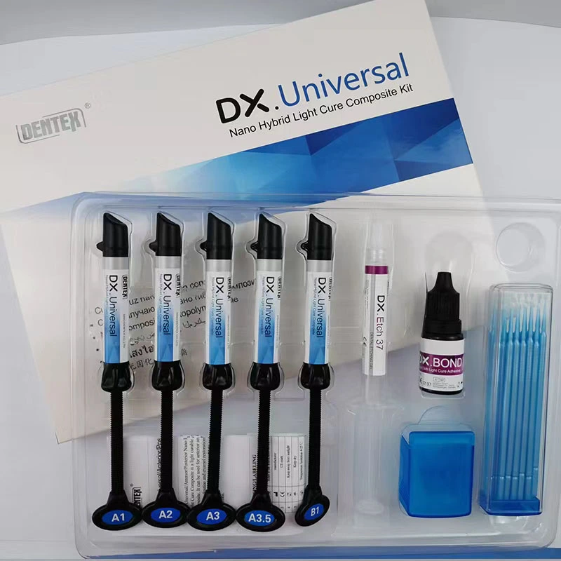 `DX.Universal Dental Light Cure Composite Resin Kit Shade Etching Gel Adhesive