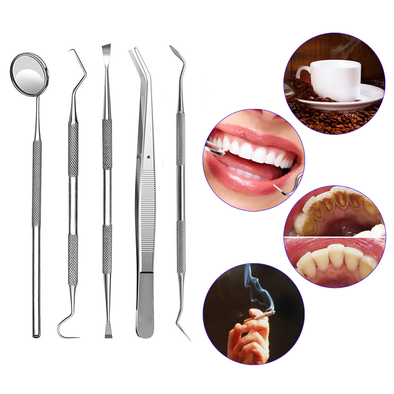****Stainless Steel Dental Cleaning Probe Tweezers Tools