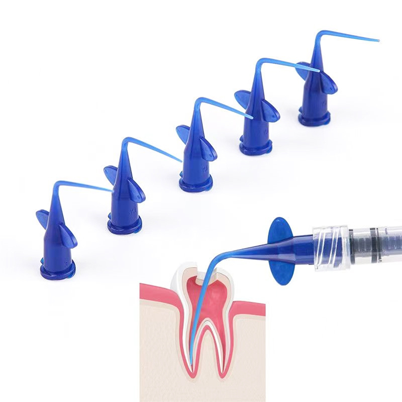 `Pre-bent Dental Disposable Plastic Needle syringe Pure / Blue Color