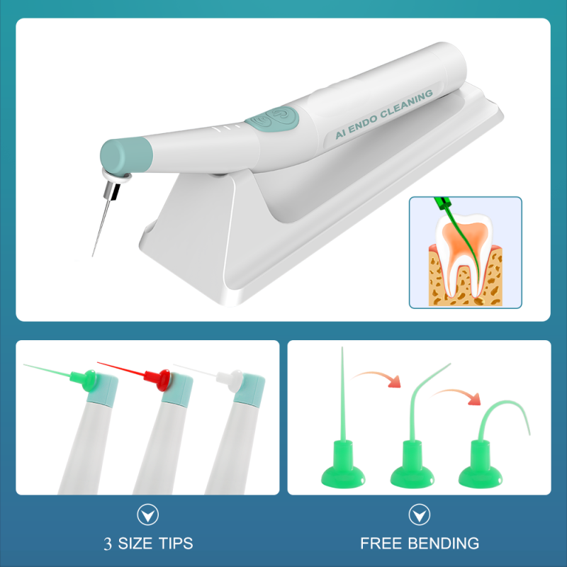 Dental Root Ultrasonic Clean Endodontic Activator Irrigator +120 Tips