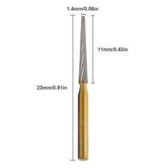 `FG 8104 Dental Orthodontic Gold Plated Carbide Burs Debonding Finishing Tapper