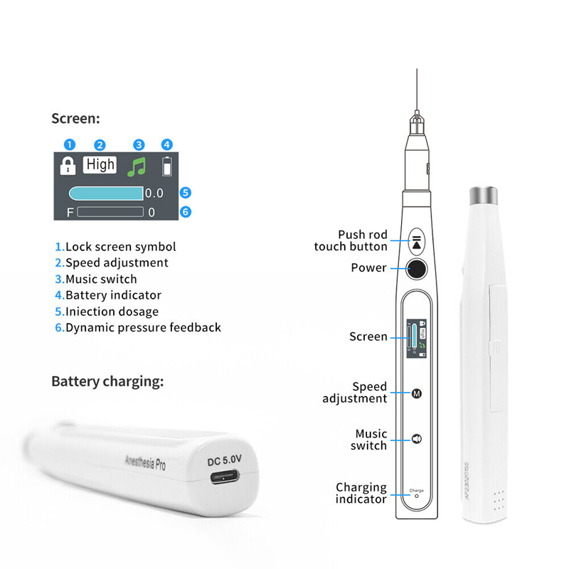 Dental Painless Oral Local Anesthesia Delivery Device Dental Anesthesia Injector